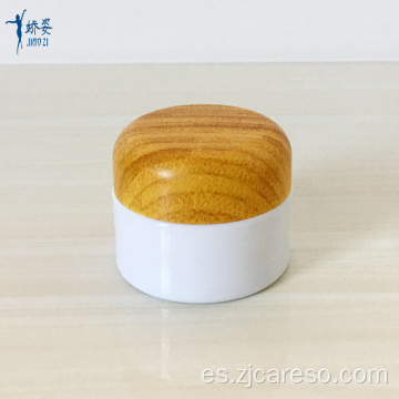 Tarro de crema AS con tapa de madera para transferencia de agua